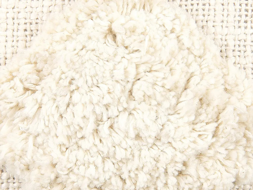 Dekokissen Geometrisches Muster Baumwolle Beige Getuftet 35 X 55 Cm Papaver