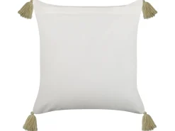 Dekokissen Geometrisches Muster Baumwolle Hellgrun / Weis 45 X 45 Cm Syringa