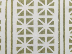 Dekokissen Geometrisches Muster Baumwolle Hellgrun / Weis 45 X 45 Cm Syringa