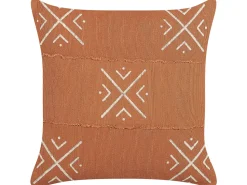 Dekokissen Geometrisches Muster Baumwolle Orange / Weis 45 X 45 Cm 2Er Set Vitis