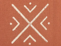 Dekokissen Geometrisches Muster Baumwolle Orange / Weis 45 X 45 Cm 2Er Set Vitis
