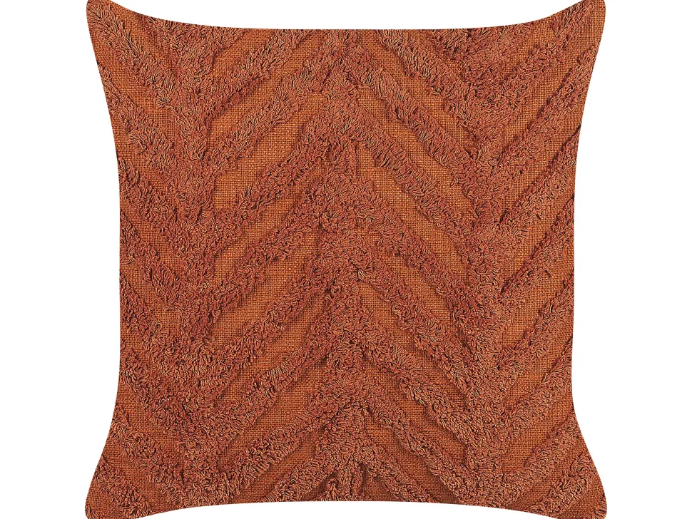 Dekokissen Geometrisches Muster Baumwolle Orange Getuftet 45 X 45 Cm 2Er Set Lewisia