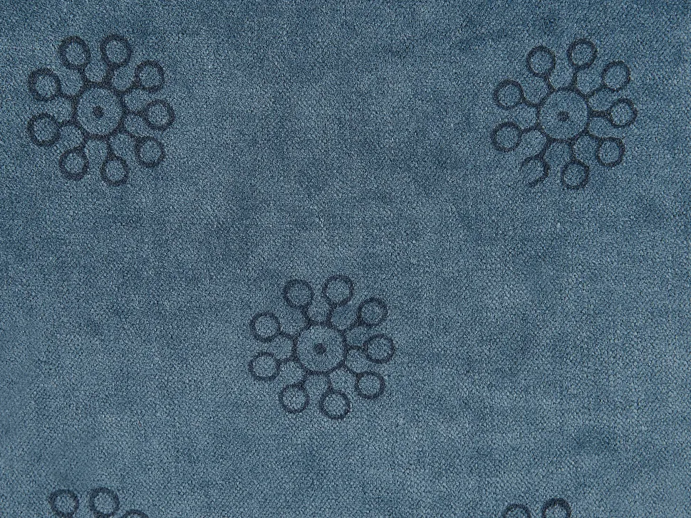 Dekokissen Geometrisches Muster Samtstoff Dunkelblau 45 X 45 Cm Seseli