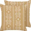 Dekokissen Geometrisches Muster Baumwolle Sandbeige / Weis 45 X 45 Cm 2Er Set Banyan