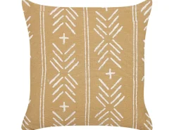 Dekokissen Geometrisches Muster Baumwolle Sandbeige / Weis 45 X 45 Cm 2Er Set Banyan