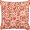 Dekokissen Geometrisches Muster Baumwolle Rot 45 X 45 Cm Ceiba
