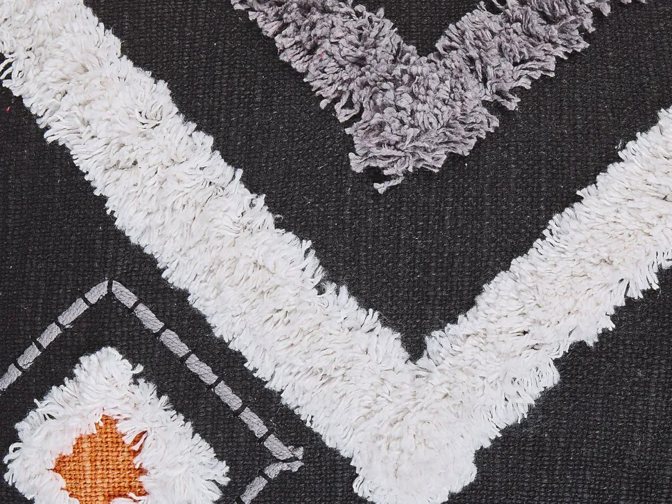 Dekokissen Geometrisches Muster Baumwolle Schwarz Getuftet 30 X 50 Cm 2Er Set Viburnum