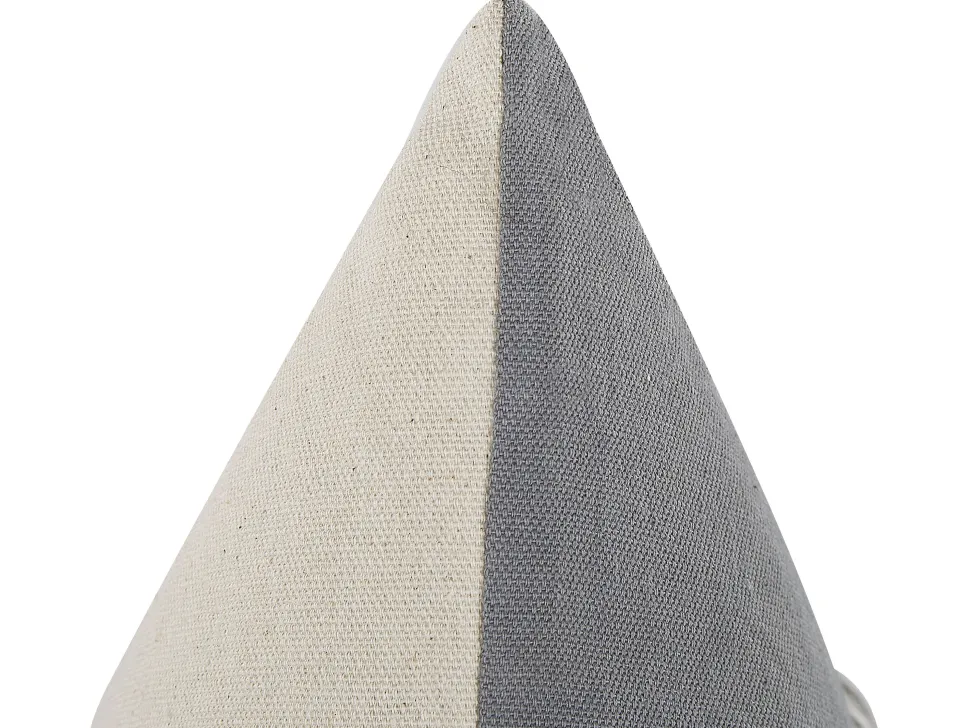 Dekokissen Geometrisches Muster Baumwolle Weiss / Grau Getuftet 45 X 45 Cm Alocasia