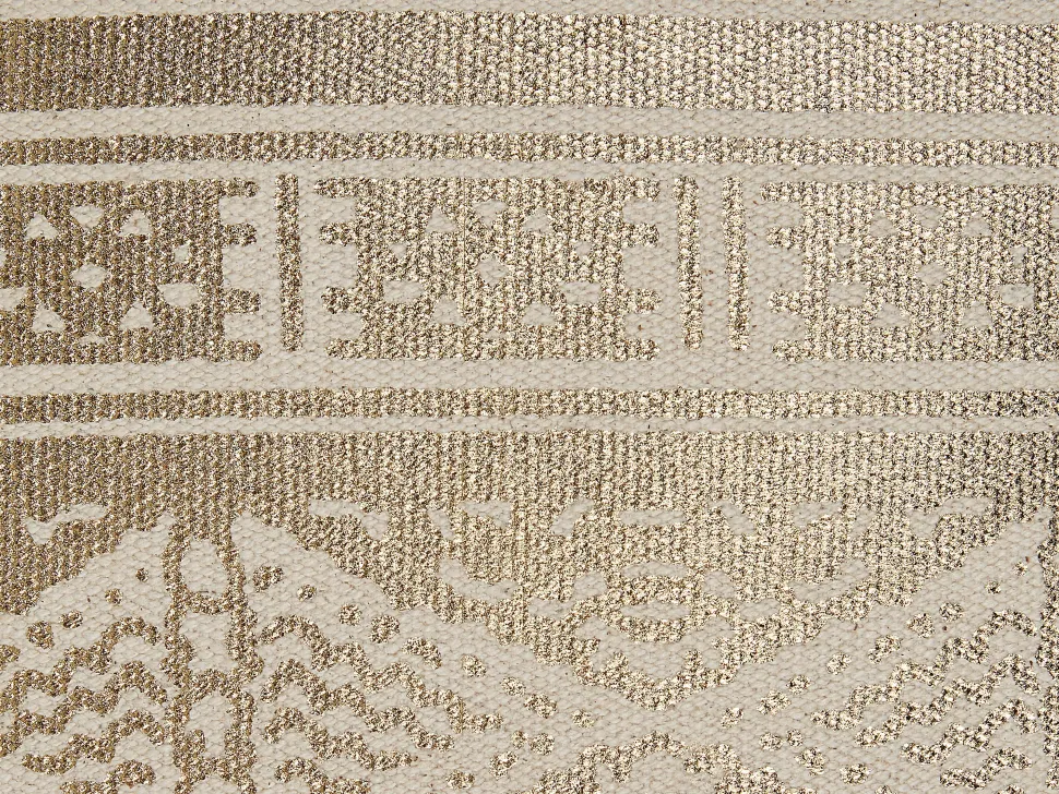 Dekokissen Geometrisches Muster Baumwolle Gold 50 X 50 Cm 2Er Set Oujda