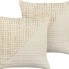 Dekokissen Geometrisches Muster Baumwolle Beige 45 X 45 Cm 2Er Set Pellaea