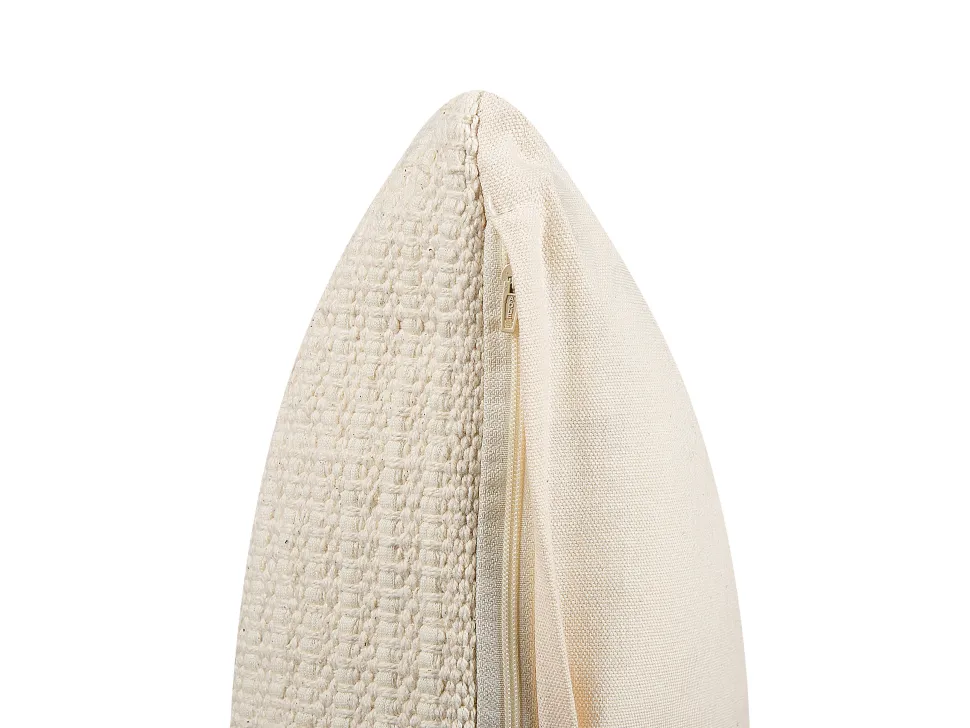 Dekokissen Geometrisches Muster Baumwolle Beige 45 X 45 Cm 2Er Set Pellaea