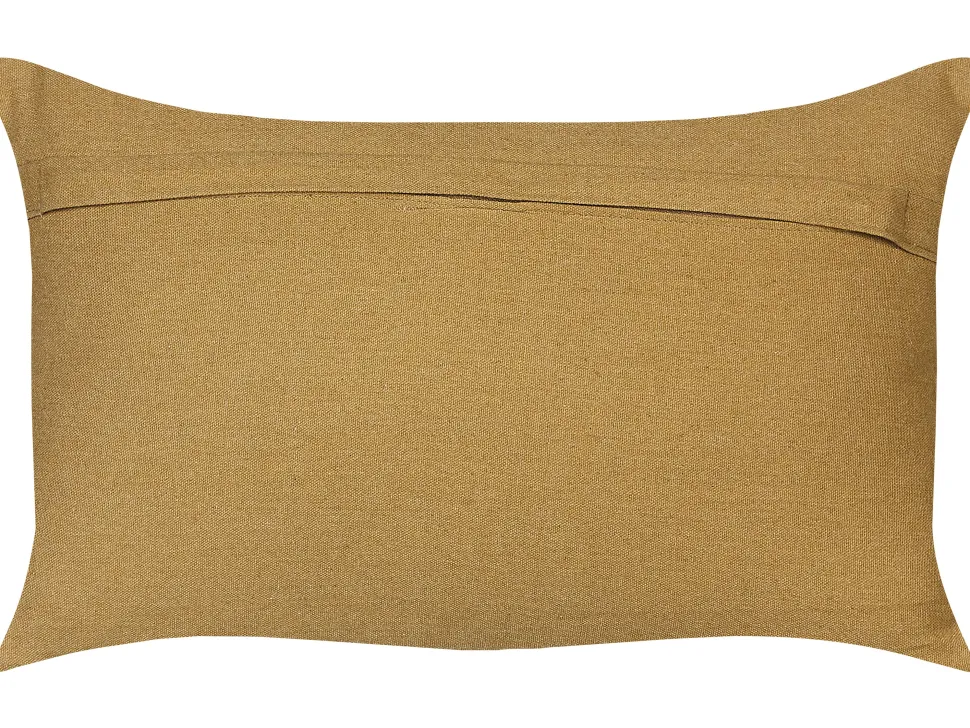 Dekokissen Geometrisches Muster Jute Grun / Beige 30 X 50 Cm 2Er Set Gopi