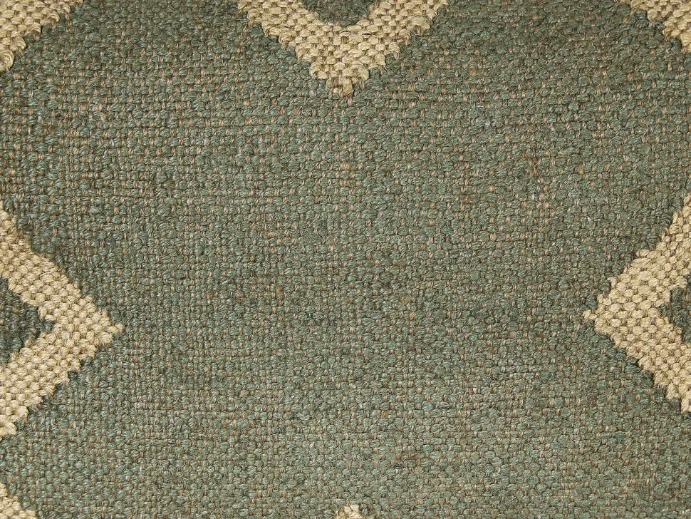 Dekokissen Geometrisches Muster Jute Grun / Beige 30 X 50 Cm 2Er Set Gopi