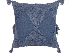 Dekokissen Geometrisches Muster Baumwolle Blau Getuftet 45 X 45 Cm Avium