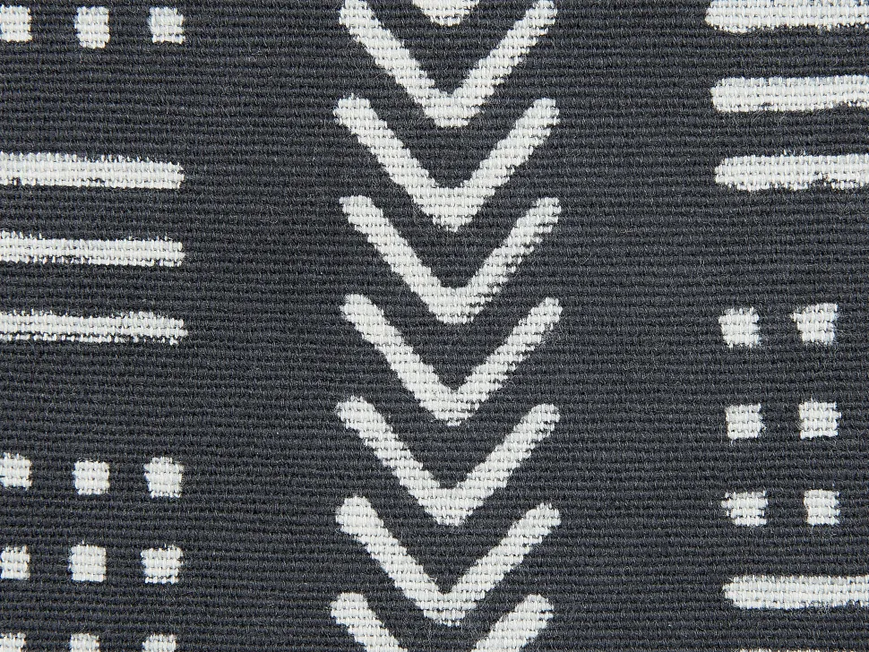 Dekokissen Geometrisches Muster Baumwolle Schwarz / Weis 45 X 45 Cm Benzoin
