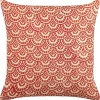 Dekokissen Geometrisches Muster Baumwolle Rot / Creme 45 X 45 Cm Rhus