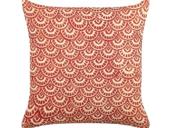 Dekokissen Geometrisches Muster Baumwolle Rot / Creme 45 X 45 Cm Rhus