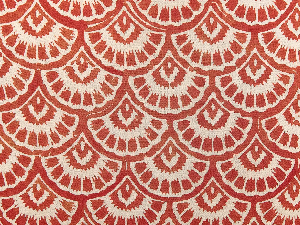 Dekokissen Geometrisches Muster Baumwolle Rot / Creme 45 X 45 Cm Rhus