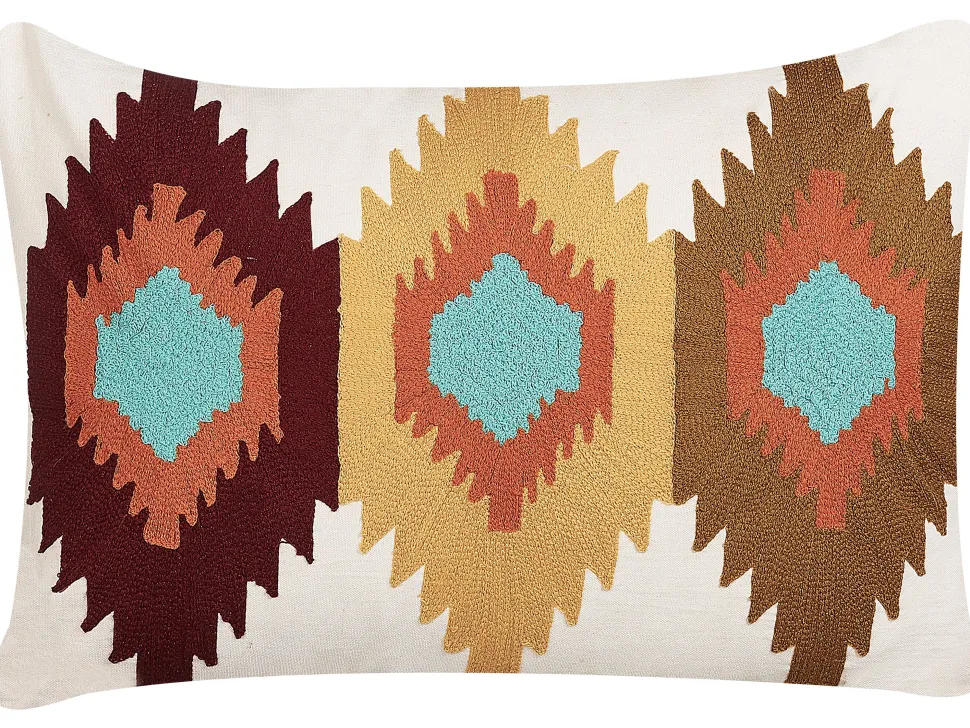 Dekokissen Geometrisches Muster Mehrfarbig Bestickt 40 X 60 Cm Danapur