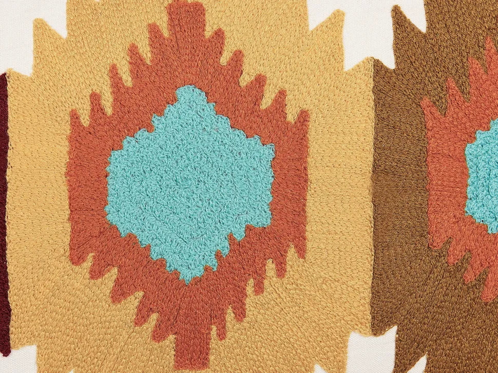 Dekokissen Geometrisches Muster Mehrfarbig Bestickt 40 X 60 Cm Danapur