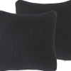 Dekokissen Gestreift Schwarz 45 X 45 Cm 2Er Set Gudari