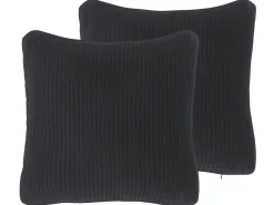 Dekokissen Gestreift Schwarz 45 X 45 Cm 2Er Set Gudari