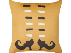 Dekokissen Hexenstiefel-Motiv Samtstoff Orange 45 X 45 Cm 2Er Set Covasna