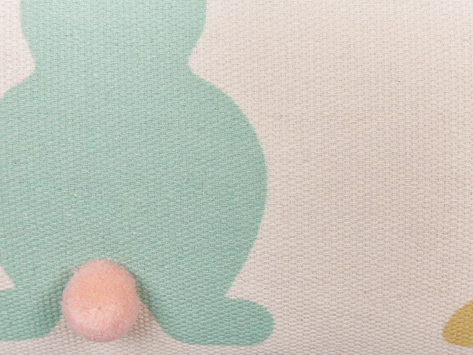 Dekokissen Kaninchenmotiv Mehrfarbig 30 X 50 Cm 2Er Set Clusia