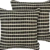 Dekokissen Kariertes Muster Schwarz / Creme 45 X 45 Cm 2Er Set Yoncali