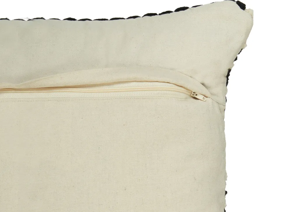Dekokissen Kariertes Muster Schwarz / Creme 45 X 45 Cm 2Er Set Yoncali