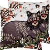 Dekokissen Katzenmotiv Mehrfarbig Bestickt 50 X 50 Cm 2Er Set Phusro
