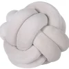Dekokissen Knoten Ball Flechtmuster Samtstoff Grau 20 X 20 Cm Malni