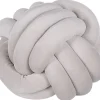 Dekokissen Knoten Ball Flechtmuster Samtstoff Grau 30 X 30 Cm Malni