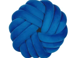 Dekokissen Knoten Flechtmuster Blau 30 X 30 Cm Akola