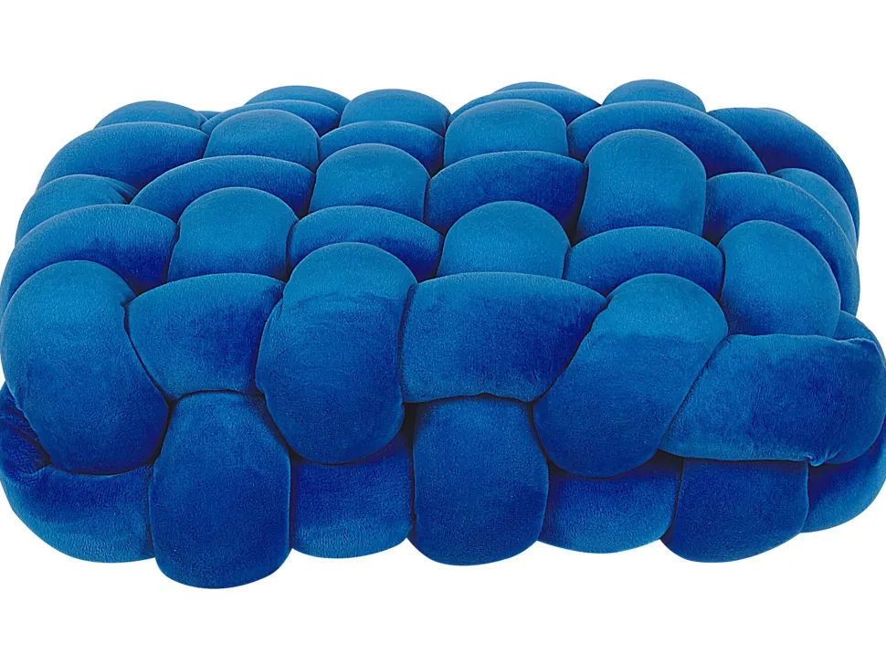 Dekokissen Knoten Flechtmuster Blau 30 X 30 Cm Sirali