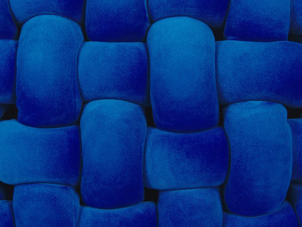 Dekokissen Knoten Flechtmuster Blau 30 X 30 Cm Sirali