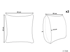 Dekokissen Kuhfell-Design Grau 45 X 45 Cm 2Er Set Neeloor