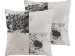 Dekokissen Kuhfell-Design Grau 45 X 45 Cm 2Er Set Marady