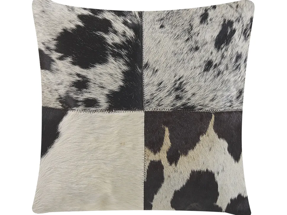 Dekokissen Kuhfell-Design Grau 45 X 45 Cm 2Er Set Marady