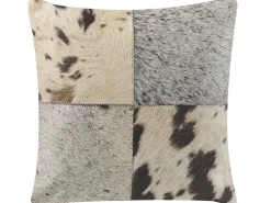 Dekokissen Kuhfell-Design Grau 45 X 45 Cm 2Er Set Marady
