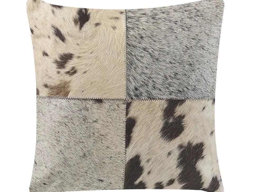 Dekokissen Kuhfell-Design Grau 45 X 45 Cm 2Er Set Marady