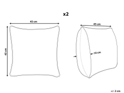 Dekokissen Kuhfell-Design Grau 45 X 45 Cm 2Er Set Marady