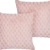 Dekokissen Kunstfell Rosa 43 X 43 Cm 2Er Set Purslane