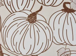 Dekokissen Kurbis-Motiv Samtstoff Beige / Braun 45 X 45 Cm Gourd