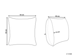 Dekokissen Kurbis-Motiv Samtstoff Beige / Braun 45 X 45 Cm Gourd