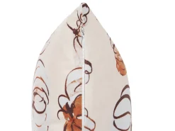 Dekokissen Kurbis-Motiv Samtstoff Beige 45 X 45 Cm 2Er Set Cucurbita