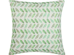 Dekokissen Leinenoptik Weis / Grun 45 X 45 Cm 2Er Set Prunus