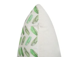 Dekokissen Leinenoptik Weis / Grun 45 X 45 Cm 2Er Set Prunus