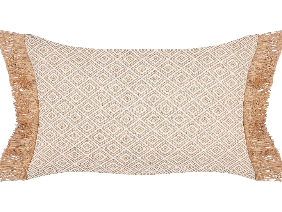 Dekokissen Mit Fransen Beige 30 X 50 Cm 2Er Set Boath