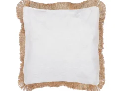 Dekokissen Mit Fransen Beige / Schwarz 45 X 45 Cm Agrimony